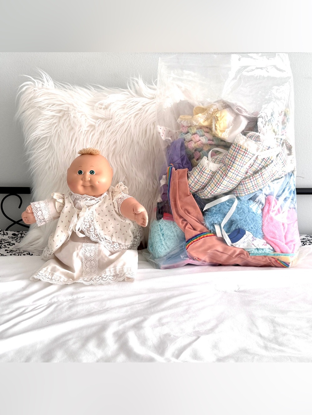 Autographed Vintage Cabbage Patch Kid & Matching Handmade Clothes, Accessories